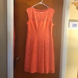 London Times sleeveless dress, size 14, peach
